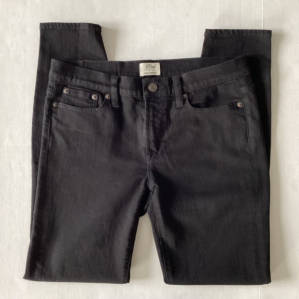 J. Crew Black Toothpick Jeans Size 28